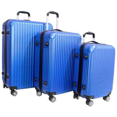 Imagem de KIT Conjunto De Malas de Viagem P/M/G em Abs - Nagano, Azul