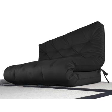 Imagem de Colchão Futon King Dobrável Sofa Cama Acquablock Preto