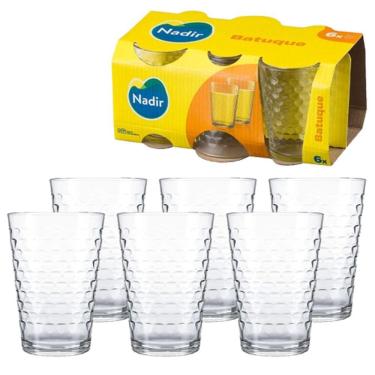 Imagem de Conjunto de Copos Triângulo Incolor Batuque Nadir - 6 Peças, 280ml