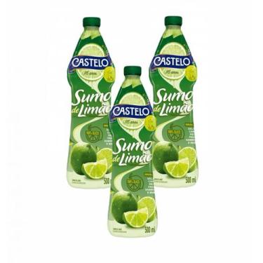 Imagem de 3x Sumo De Limão - Castelo - 500 Ml - Castelo Alimentos