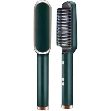 Imagem de Escova Alisadora Pente Bivolt 5 em 1 Alisa Hidrata Modela Alinha Anti Frizz