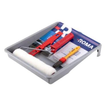 Imagem de Kit De Pintura De Paredes Rolo Bandeja Cabo Trincha - DEPECIL