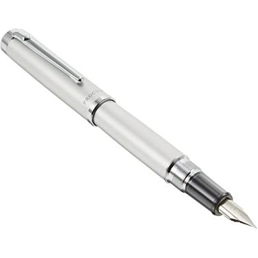 Imagem de Platinum Fountain Pen ProCYON LUSTER cetim prata ponta fina PNS-8000 79-F com adesivo Kanji LOVE 14 x 1,4 cm