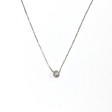 Imagem de Colar Ponto de Luz em Ouro 18k Diamante Sintetico com Corrente K200 - 