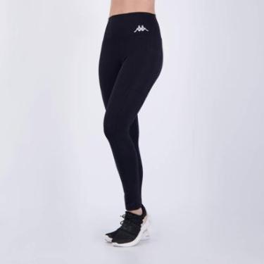 Imagem de Calça Legging Kappa Pocket Feminina Preta-Feminino