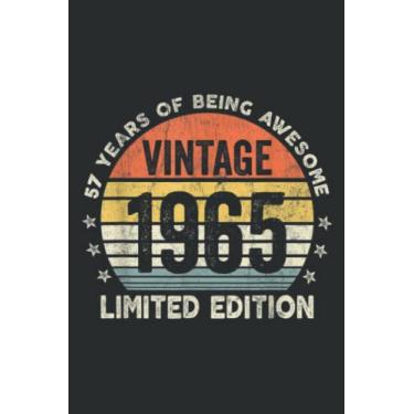 Imagem de 57 Year Old Vintage 1965 Limited Edition Gifts 57Th Classic: HEARTS JOURNAL: 6" x 9", 110 Pages, Lined College Ruled Paper, Journal, Matte Finish Cover, Diary, Planner.