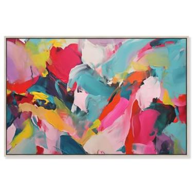 Imagem de Art Remedy Sublime Fusion Layers II Canvas Maximalist Abstract, Moldura Prata, 76 cm x 50 cm