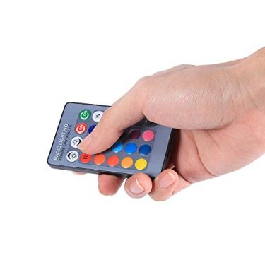 Imagem de Lâmpada LED de Mudança de Cor Akozon 3W RGB Com Controle Remoto - 16 Cores, Baixa Tensão 12V-24V, Base MR16 - Sem Necessidade de Baterias