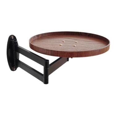 Imagem de ＫＬＫＣＭＳ Mesa de Parede Mesa de Parede Móveis Versáteis para Espaços Pequenos Mesa Dobrável para Loja de Chá com Leite Café Lanchonete, Castanho escuro