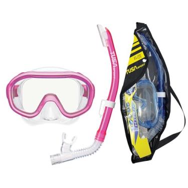 Imagem de TUSA Sport Combo Mini-Kleio Junior máscara e snorkel, rosa claro (com bolsa reutilizável), tamanho único (UC-0211P-CP)