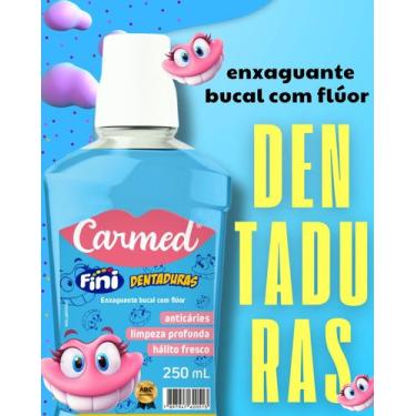 Imagem de Enxaguante Bucal Carmed Fini Dentaduras com Flúor 250ml - cimed