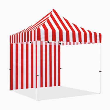 Imagem de Tenda de dossel pop-up 25 x 25 cm com paredes laterais, série ABLEM8CANOPY ULTRA8 resistente com cobertura instantânea para eventos comerciais ou esportivos ao ar livre, pátio, quintal, listras, 1 parede inteira)