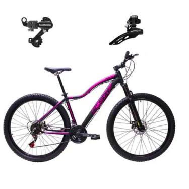 Imagem de Bicicleta Aro 29 Ksw Mwza Feminina 24v Cambios Shimano e Freio Disco M