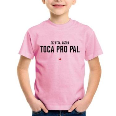 Imagem de Camiseta Infantil Toca pro pai - Foca na Moda, Rosa bebê, 2