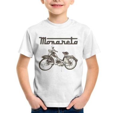 Imagem de Camiseta Infantil Ciclomotor Monareta - Foca na Moda, Branco, 10