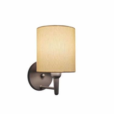 Imagem de Arandela Cilindrica Md-2009 Base Cinza Cúpula em Tecido 14x15cm Algodã