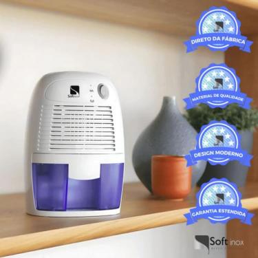 Imagem de Desumidificador Elétrico Portátil Bivolt Antimofo Branco 500ml - Soft 