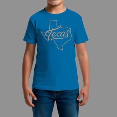 Imagem de Camisetas Infatil Básica Masculina Moda Country Gola Redonda Texas Sta