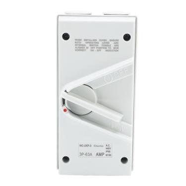 Imagem de Disjuntor de Motor Fechado 63A AC440V ABS Carcaça Silver Touch Point IP65 à Prova de água 3 Pólos Interruptor de Desconexão Elétrica para Barco Gerador e Soldagem