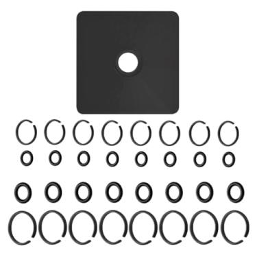 Imagem de HHLZDHH (8 + 8 conjuntos) 1/5.1 cm e 3/20.3 cm clipe de anel de retenção de impacto, anel de fricção, anel de porco, anel de bloqueio com anel de vedação para chave de impacto tipo elétrica/pneumática