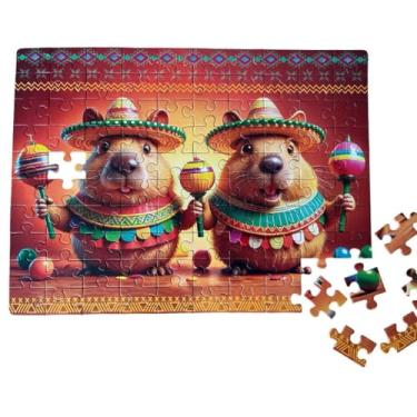 Imagem de Jogo Quebra Cabeça Capivaras Mexicanas Brinquedo Infantil De Qualidade Para Menino E Menina