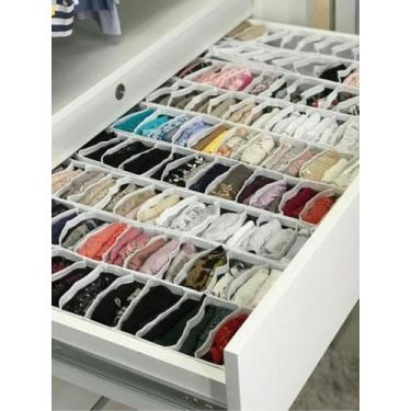 Imagem de Organizador De Gavetas (calcinhas, Meias, Cuecas) Transp. - Kit 4 Unid