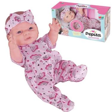 Imagem de Boneca Pepita Fala E Faz Sons De Bebê Briquedo Infantil - Milk Brinque
