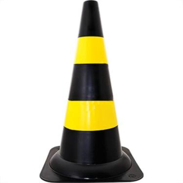 Imagem de Cone Amarelo/Preto 70Cm Gd Delta - PROSAFETY