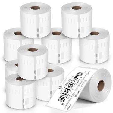 Imagem de L LIKED 10 rolos compatíveis com Dymo 30323 2-1/20.3 cm x 10.2 cm Etiquetas de substituição de envio e postagem pela Internet para impressora LW 450, 450 Turbo, 4XL (10 rolos)