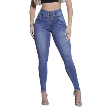 Imagem de Calça Feminina Pit Bull Jeans Cós Duplo - 84395-Feminino