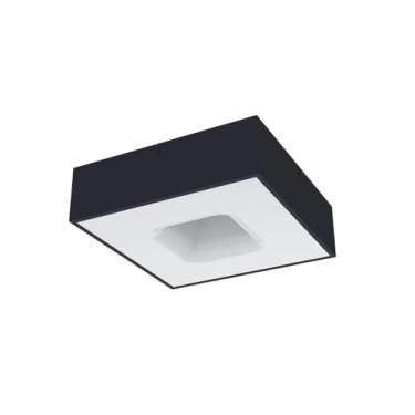 Imagem de Plafon Taschibra Waffle Led Bivolt Preto 6500K Luz Branca