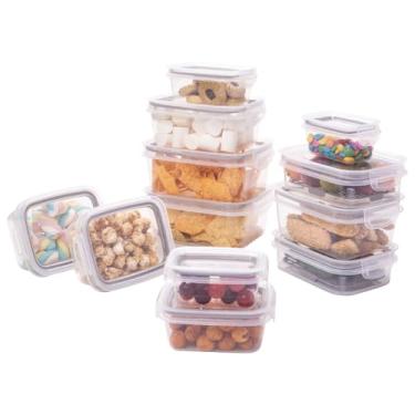 Imagem de Conjunto de Potes Herméticos Trava Mais Plasútil 12 Peças