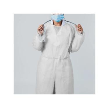 Imagem de Avental tnt manga longa branco 130cmx100cm - 10un - vabene