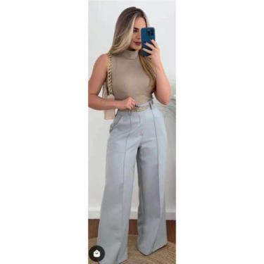 Imagem de Conjunto de Alfaiataria Feminina Calça pantalona e Blusa Elegante para