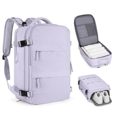 Imagem de Mochila Coofay Carry On impermeável para mulheres roxa
