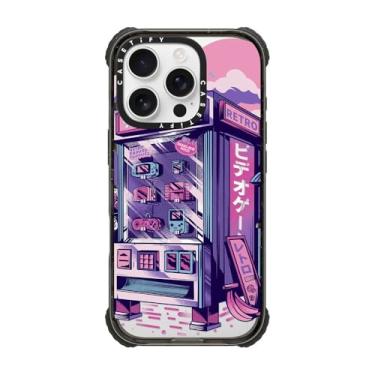 Imagem de CASETiFY Capa Ultra Impact para iPhone 16 Pro [Forte Fina/3,5 m 5X Proteção contra quedas de grau Militray/Compatível com Magsafe] - Máquina de venda automática retrô - Preto transparente