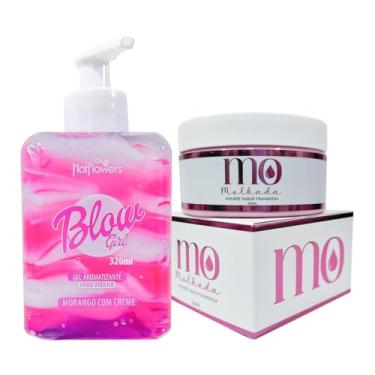 Imagem de Kit Blow Girl Hidratante Aveludado Morango com Creme 320ml e Mousse Hidratante Corporal e Íntimo Framboesa 200ml