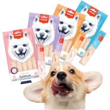 Imagem de Petisco Para Cães Úmido Truly Wanpy Creamy Vários Sabores Tubetes Bacon Born (7, Salmão e Frango)