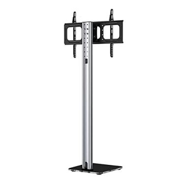 Imagem de Base universal para TV de piso, suporte de TV de chão com altura giratória de ± 60 graus ajustável e função de inclinação, para quarto de canto bonito cenário
