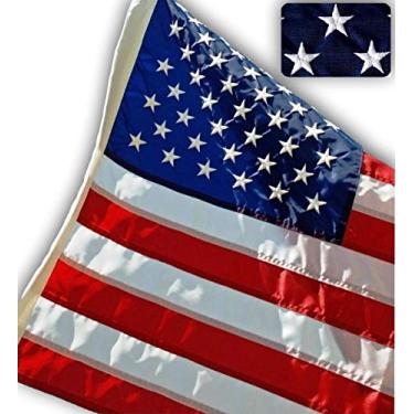 Imagem de Bandeira dos EUA – Bandeira americana de 2 x 3 pés (estrelas bordadas e listras costuradas) Bandeira de nylon SolarMax ao ar livre – Feito nos EUA – Qualidade premium (5 x 7 cm)