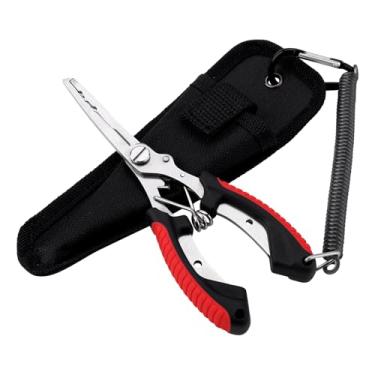 Imagem de BOXOB Alicate de pesca, alicates pesca metal alicates pesca água salgada alicates ponta fina remover anzóis acessórios ferramentas multifuncionais pesca equipamento pesca e presentes homens (manga