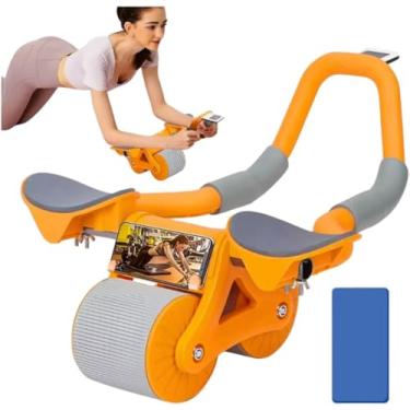 Imagem de Roda Abdominal Fitness para Exercícios Rolo Abdominal com Suporte de Cotovelo Roda Abdominal de Recuperação Automática - YODHE