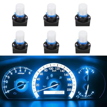 Imagem de Hovom 6 peças T10 lâmpada LED para carro, 12 V 194 W5 W lâmpada de cluster de instrumento de carro, substituição de lâmpada automotiva super brilhante para painel de painel indicador de luz de placa