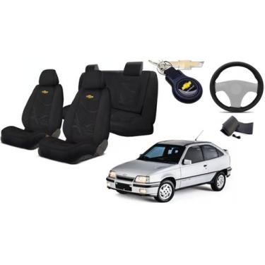 Imagem de Kit Revestimento Tecido Kadett 1989+1999 + Capa Volante + Chaveiro GM 