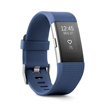 Imagem de Fitbit Charge 2 frequência cardíaca + pulseira fitness, azul, pequeno (versão dos EUA)