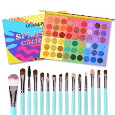 Imagem de Paleta de sombras e conjunto de pincéis de maquiagem UCANBE Splashy Ca