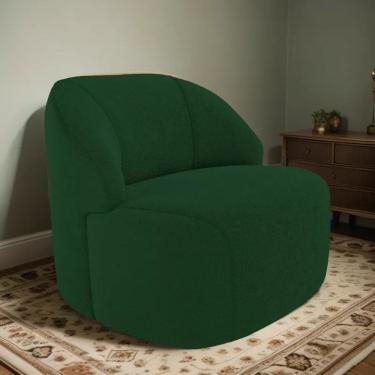Imagem de Poltrona Organica Decorativa Eloa Boucle Verde - Londrilar