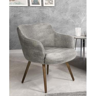 Imagem de Poltrona Dekorien Jade Linho Cinza Alto Acabamento, Linho Cinza Claro 