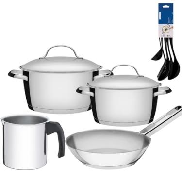 Imagem de Jogo de Panelas Caçarolas Para Indução Fundo Triplo 10pcs Tramontina