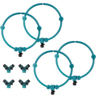 Imagem de Sistema de água de árvore 360° Anel de irrigação de flores irrigador de círculo de irrigação para árvores novas plantas ao ar livre canteiros de jardim elevados plantas arbustos, canteiros de flores